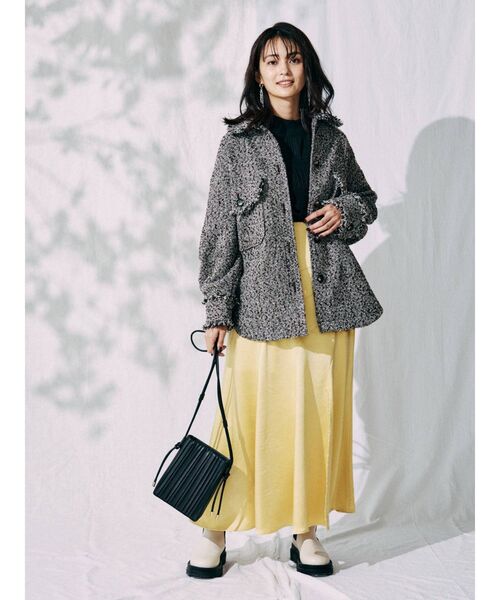 MERCURYDUO（マーキュリーデュオ）の「プリーツミニポシェット（ハンドバッグ・レディース・ブラック/アイボリー・FREE）」の22枚目の写真