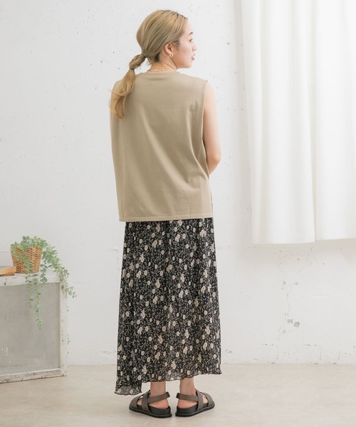 ITEMS URBANRESEARCH（アイテムズ アーバンリサーチ）の「肩タックノースリーブプルオーバー（Tシャツ/カットソー・レディース・オフホワイト/グレー系その他/ミント/ブラック・FREE）」の7枚目の写真