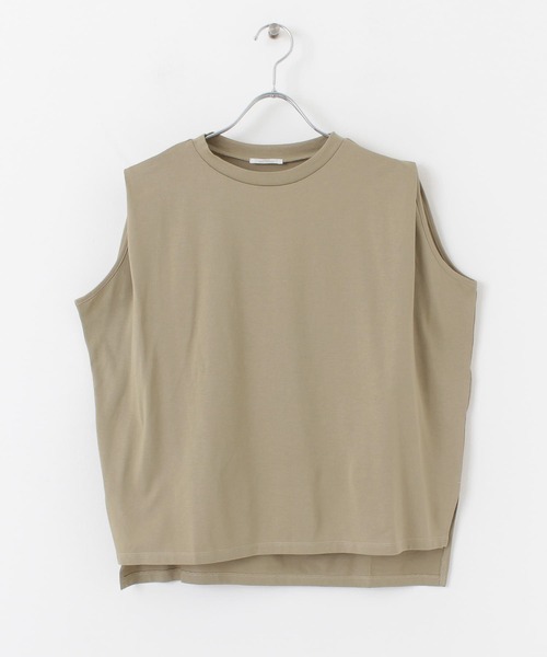 ITEMS URBANRESEARCH（アイテムズ アーバンリサーチ）の「肩タックノースリーブプルオーバー（Tシャツ/カットソー・レディース・オフホワイト/グレー系その他/ミント/ブラック・FREE）」の13枚目の写真