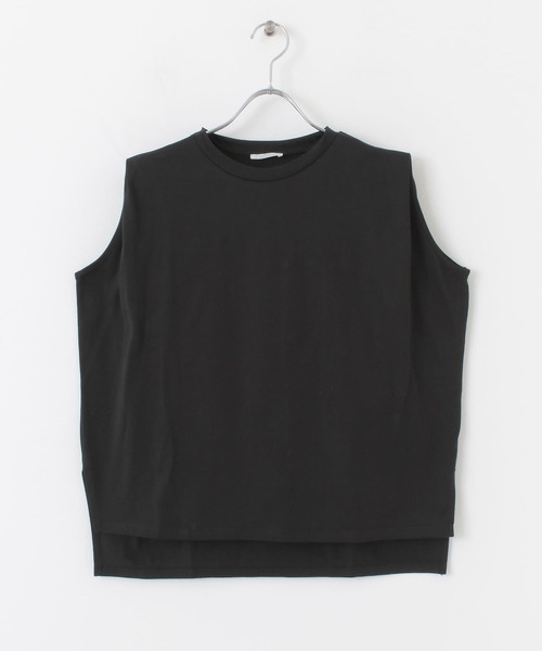 ITEMS URBANRESEARCH（アイテムズ アーバンリサーチ）の「肩タックノースリーブプルオーバー（Tシャツ/カットソー・レディース・オフホワイト/グレー系その他/ミント/ブラック・FREE）」の14枚目の写真