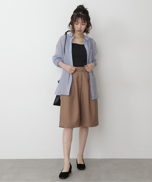 FREE'S MART（フリーズマート）の「◆シースルービッグシャツ（シャツ/ブラウス・レディース・ホワイト/ベージュ/ブルー・FREE）」の7枚目の写真