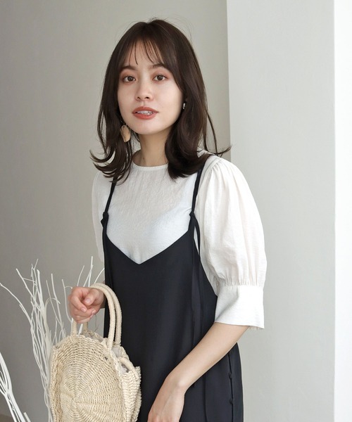 cheriella（シェリエラ）の「【TwentyThree】パフスリーブブラウス（シャツ/ブラウス・レディース・ライトブルー/オフホワイト/ブラック/ライトグリーン・FREE）」の2枚目の写真