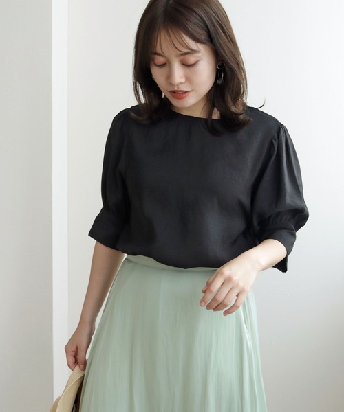 cheriella（シェリエラ）の「【TwentyThree】パフスリーブブラウス（シャツ/ブラウス・レディース・ライトブルー/オフホワイト/ブラック/ライトグリーン・FREE）」の3枚目の写真