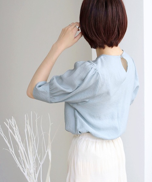 cheriella（シェリエラ）の「【TwentyThree】パフスリーブブラウス（シャツ/ブラウス・レディース・ライトブルー/オフホワイト/ブラック/ライトグリーン・FREE）」の22枚目の写真