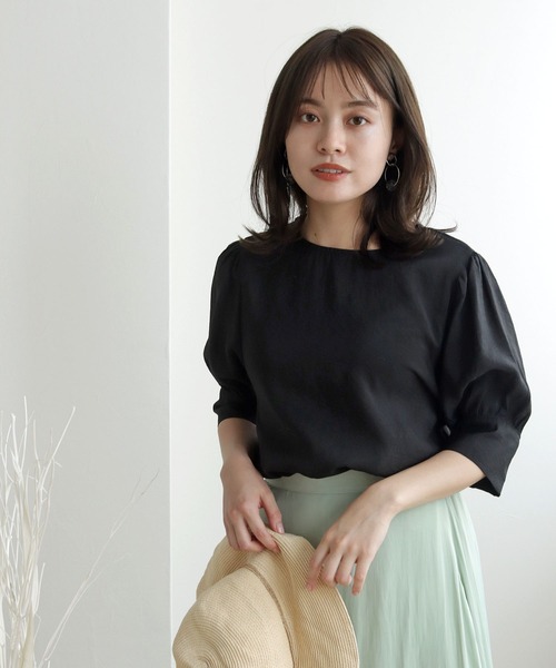 cheriella（シェリエラ）の「【TwentyThree】パフスリーブブラウス（シャツ/ブラウス・レディース・ライトブルー/オフホワイト/ブラック/ライトグリーン・FREE）」の10枚目の写真