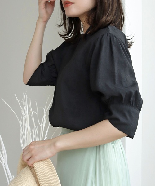 cheriella（シェリエラ）の「【TwentyThree】パフスリーブブラウス（シャツ/ブラウス・レディース・ライトブルー/オフホワイト/ブラック/ライトグリーン・FREE）」の11枚目の写真