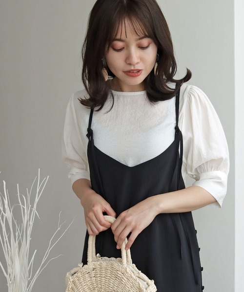 cheriella（シェリエラ）の「【TwentyThree】パフスリーブブラウス（シャツ/ブラウス・レディース・ライトブルー/オフホワイト/ブラック/ライトグリーン・FREE）」の5枚目の写真