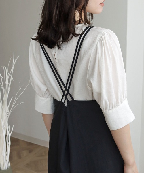 cheriella（シェリエラ）の「【TwentyThree】パフスリーブブラウス（シャツ/ブラウス・レディース・ライトブルー/オフホワイト/ブラック/ライトグリーン・FREE）」の7枚目の写真