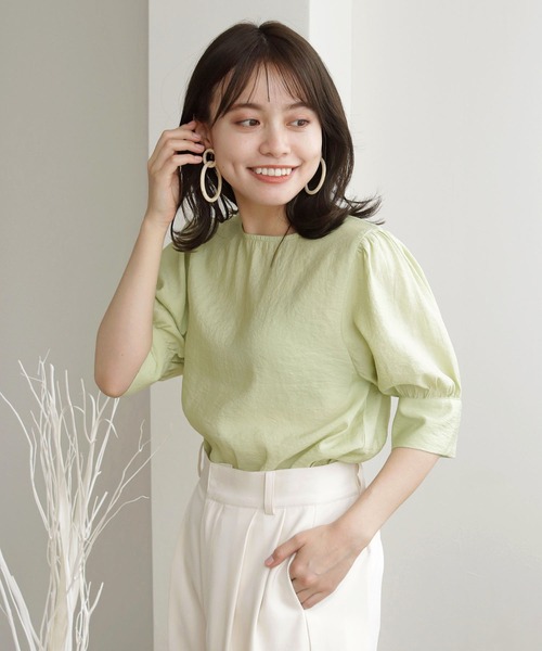 cheriella（シェリエラ）の「【TwentyThree】パフスリーブブラウス（シャツ/ブラウス・レディース・ライトブルー/オフホワイト/ブラック/ライトグリーン・FREE）」の17枚目の写真