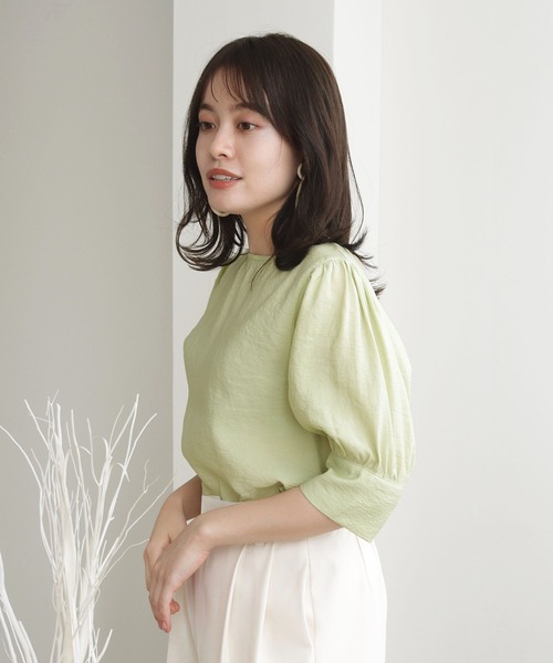 cheriella（シェリエラ）の「【TwentyThree】パフスリーブブラウス（シャツ/ブラウス・レディース・ライトブルー/オフホワイト/ブラック/ライトグリーン・FREE）」の16枚目の写真