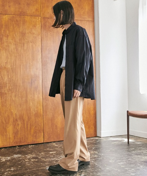 nowm（ノウム）の「【nowm】TYPEWRITER LOOSE BOX STAND COLLAR SHIRT/ タイプライター スタンドカラーシャツ（シャツ/ブラウス・メンズ・グレー/ダークネイビー・M/L）」の7枚目の写真