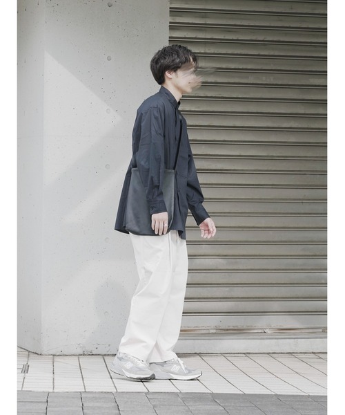 nowm（ノウム）の「【nowm】TYPEWRITER LOOSE BOX STAND COLLAR SHIRT/ タイプライター スタンドカラーシャツ（シャツ/ブラウス・メンズ・グレー/ダークネイビー・M/L）」の11枚目の写真
