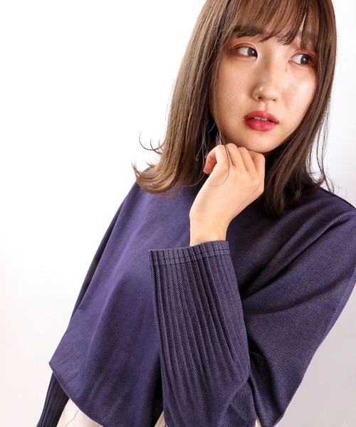 FUNALIVE(ファンアライブ)の「【Cest Tout】TCデニム風カノコプリーツカットソー(Tシャツ/カットソー・レディース・ブラック/ネイビー/カーキ・FREE)」の21枚目の写真