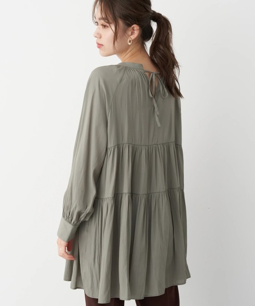 earth music&ecology(アースミュージックアンドエコロジー)の「ロマンティックティアードチュニック *(シャツ/ブラウス・レディース・ローズ/その他8/ミント/ブラック・FREE)」の5枚目の写真