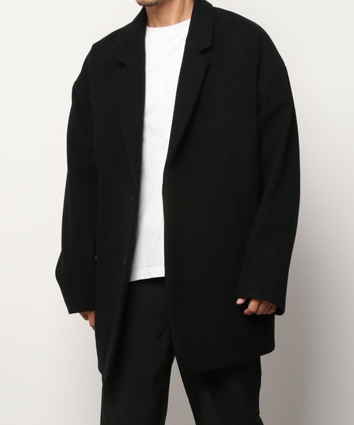 COOTIE PRODUCTIONS(クーティープロダクションズ)の「Wool Mossa Chester Short Coat(チェスターコート・メンズ・ブラック/グレー・LARGE/X-LARGE/MEDIUM)」の8枚目の写真