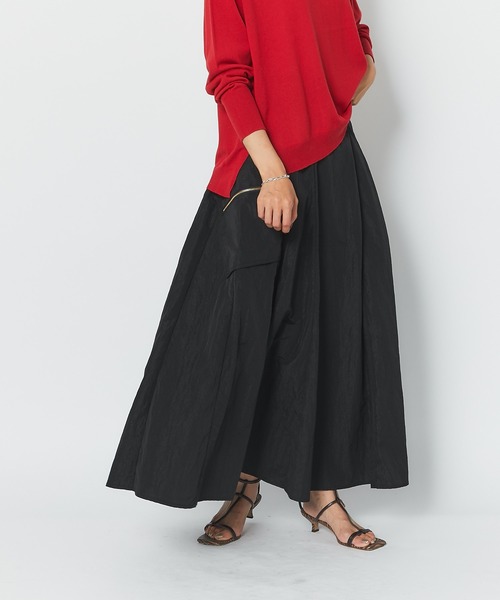 RIVE DROITE（リヴドロワ）の「メリハリのあるシルエットで足長効果　カーゴZIPポケットスカート（スカート・レディース・ブラック/カーキ・FREE）」の10枚目の写真