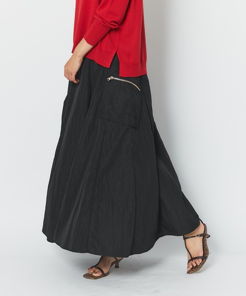 RIVE DROITE（リヴドロワ）の「メリハリのあるシルエットで足長効果　カーゴZIPポケットスカート（スカート・レディース・ブラック/カーキ・FREE）」の18枚目の写真