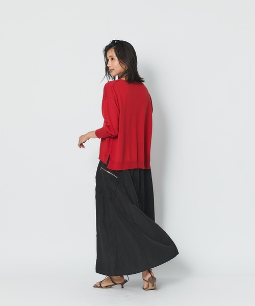 RIVE DROITE（リヴドロワ）の「メリハリのあるシルエットで足長効果　カーゴZIPポケットスカート（スカート・レディース・ブラック/カーキ・FREE）」の7枚目の写真