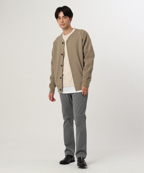 TAKEO KIKUCHI ボタン付きカーディガン ブラウン size L TAKEO KIKUCHI / タケオキクチ （メンズ） カーディガン・ボレロ