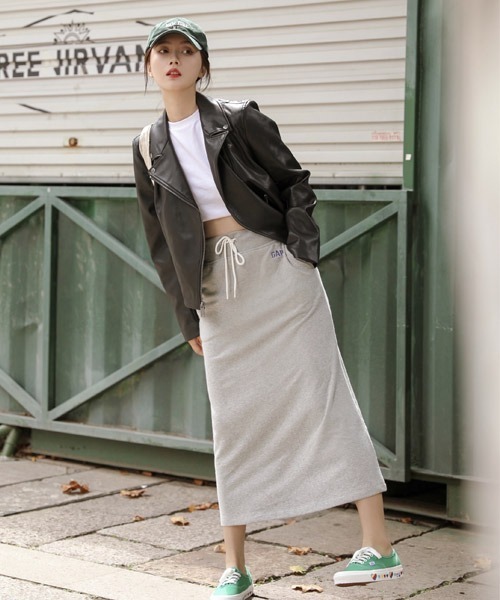 GAP（ギャップ）の「マキシ フレンチテリー スカート（スカート・レディース・ブラック/ライトグレー/その他/その他1/ブルー・XS/S/L/M/XXS）」の7枚目の写真