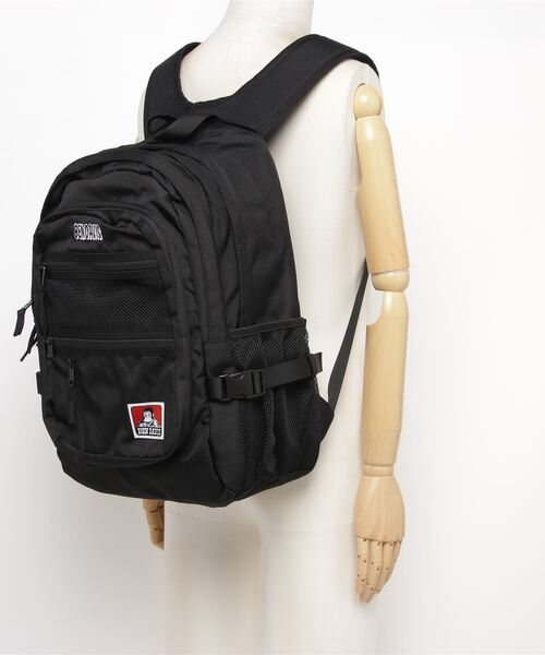 BEN DAVIS（ベンデイビス）の「【BEN DAVIS/ベンデイビス】ブランドロゴ フロントメッシュ バッグパック/ 32L（バックパック/リュック・レディース・ブラック・FREE）」の7枚目の写真