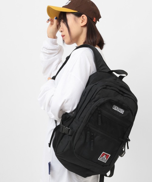 BEN DAVIS（ベンデイビス）の「【BEN DAVIS/ベンデイビス】ブランドロゴ フロントメッシュ バッグパック/ 32L（バックパック/リュック・レディース・ブラック・FREE）」の9枚目の写真