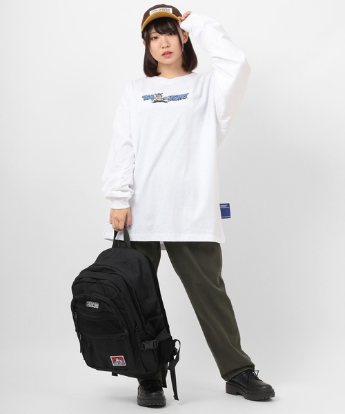 BEN DAVIS（ベンデイビス）の「【BEN DAVIS/ベンデイビス】ブランドロゴ フロントメッシュ バッグパック/ 32L（バックパック/リュック・レディース・ブラック・FREE）」の5枚目の写真