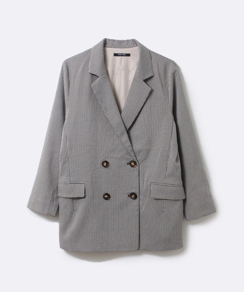 one way(ワンウェイ)の「【oneway】Wテーラードジャケット(テーラードジャケット・レディース・ライトグリーン/パープル/ブラウン系その他/ベージュ・FREE)」の2枚目の写真