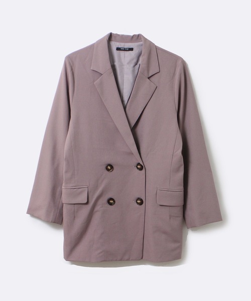 one way(ワンウェイ)の「【oneway】Wテーラードジャケット(テーラードジャケット・レディース・ライトグリーン/パープル/ブラウン系その他/ベージュ・FREE)」の4枚目の写真