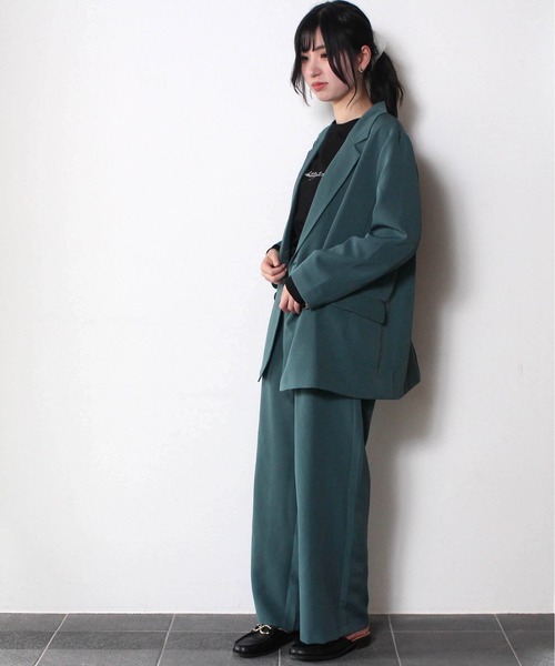 one way(ワンウェイ)の「【oneway】Wテーラードジャケット(テーラードジャケット・レディース・ライトグリーン/パープル/ブラウン系その他/ベージュ・FREE)」の5枚目の写真