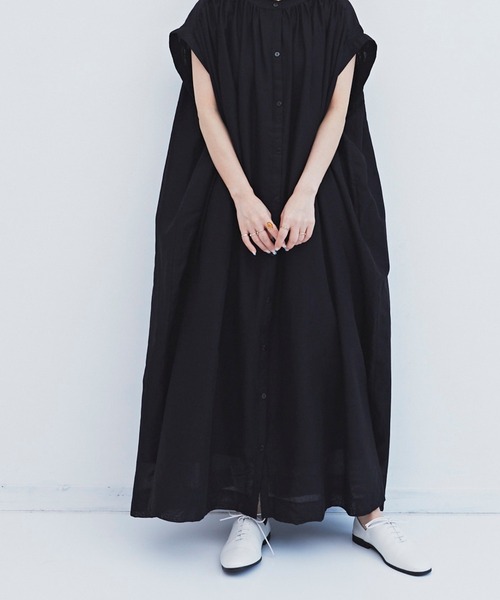 Libra Cue（リブラ キュー）の「シアーコットンボリュームワンピース（ワンピース・レディース・ベージュ/カーキ/ブラック・FREE）」の11枚目の写真
