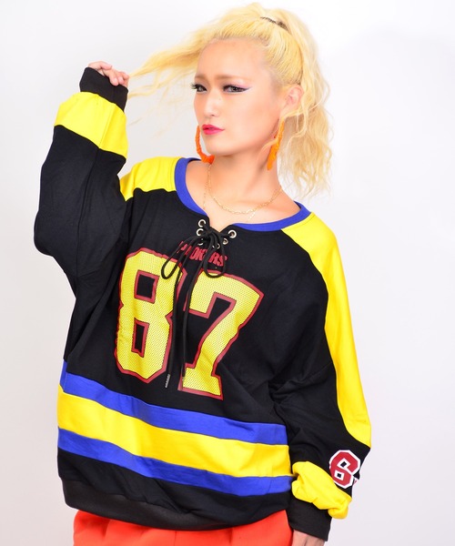 babyShoop(ベイビーシュープ)の「ナンバリング長袖TOPS(スウェット・レディース・ホワイト/ブラック/ブルー/レッド/ピンク・FREE)」の12枚目の写真