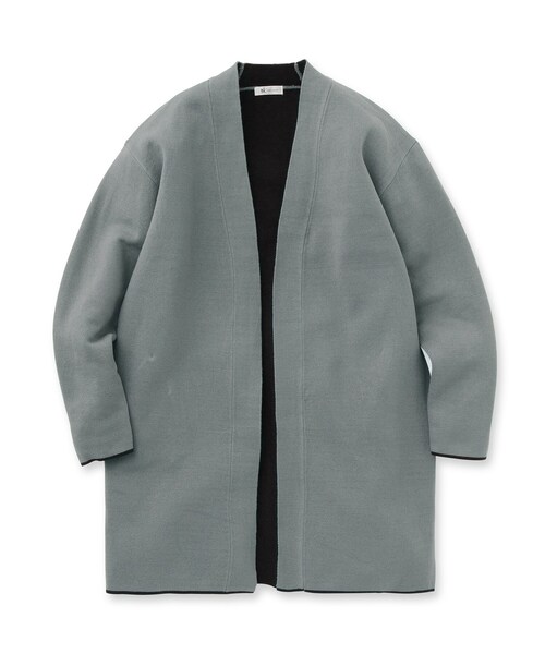 tk. TAKEO KIKUCHI グレー ロングカーディガン　 ファー tk. TAKEO KIKUCHI グレー ロングカーディガン ファー