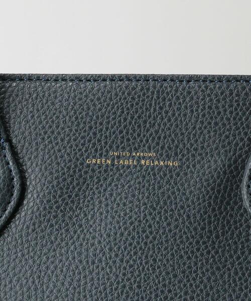 green label relaxing(グリーンレーベルリラクシング)の「<green label relaxing>シボ フェイクレザー ジップ タテ トートバッグ(トートバッグ・メンズ・ブラック/ネイビー・FREE)」の10枚目の写真