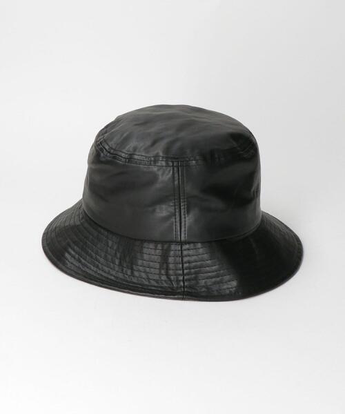 green label relaxing（グリーンレーベルリラクシング）の「＜green label relaxing＞フェイクレザー バケットハット（ハット・メンズ・ブラック/モカ・FREE）」の3枚目の写真