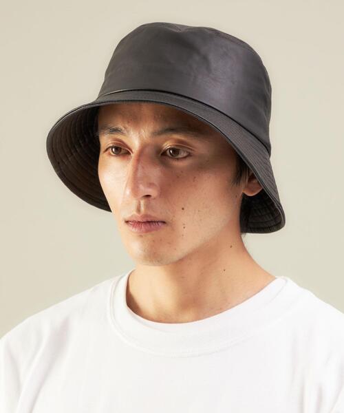 green label relaxing（グリーンレーベルリラクシング）の「＜green label relaxing＞フェイクレザー バケットハット（ハット・メンズ・ブラック/モカ・FREE）」の8枚目の写真