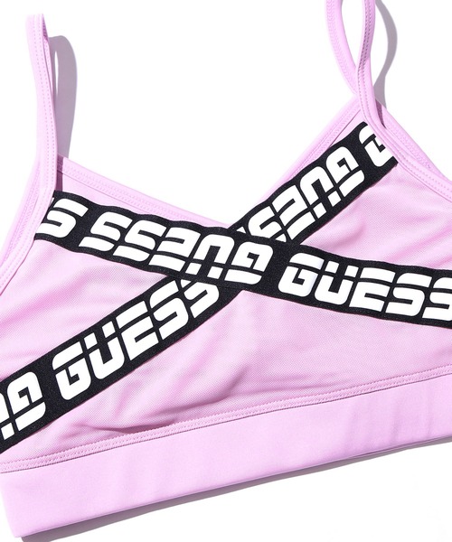 Guess（ゲス）の「GUESS/ゲス ANGELICA ACTIVE BRA トレーニングウェア/スポーツブラ ブラトップ ロゴ セットアップ可 再生資源利用 ジム ヨガ フィットネス ランニング（チューブトップ・レディース・ピンク・S/M/XS）」の13枚目の写真