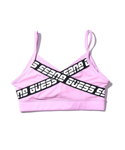 Guess（ゲス）の「GUESS/ゲス ANGELICA ACTIVE BRA トレーニングウェア/スポーツブラ ブラトップ ロゴ セットアップ可 再生資源利用 ジム ヨガ フィットネス ランニング（チューブトップ・レディース・ピンク・S/M/XS）」の9枚目の写真