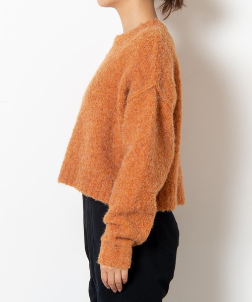 WEGO（ウィゴー）の「WEGO/モヘアライクショートニット（ニット/セーター・レディース・オフホワイト/オレンジ/サックスブルー・FREE）」の21枚目の写真