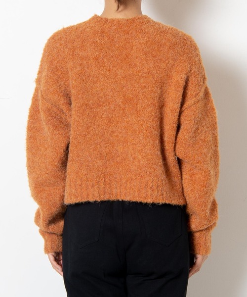 WEGO（ウィゴー）の「WEGO/モヘアライクショートニット（ニット/セーター・レディース・オフホワイト/オレンジ/サックスブルー・FREE）」の22枚目の写真