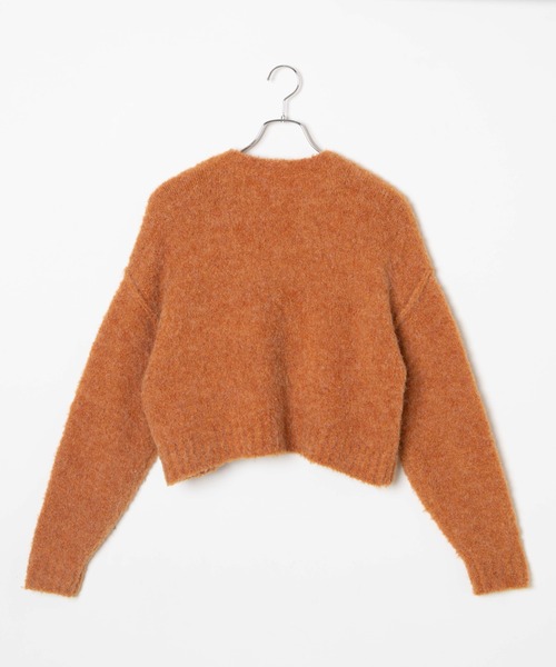 WEGO（ウィゴー）の「WEGO/モヘアライクショートニット（ニット/セーター・レディース・オフホワイト/オレンジ/サックスブルー・FREE）」の7枚目の写真