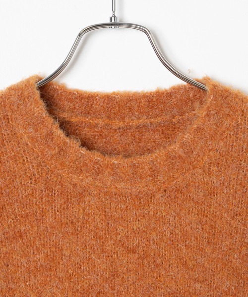 WEGO（ウィゴー）の「WEGO/モヘアライクショートニット（ニット/セーター・レディース・オフホワイト/オレンジ/サックスブルー・FREE）」の8枚目の写真