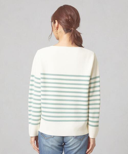 closet story（クローゼットストーリー）の「＜closet story＞ボーダー ニット プルオーバー -ウォッシャブル-（ニット/セーター・レディース・ホワイト/ブラック/ネイビー・FREE）」の9枚目の写真