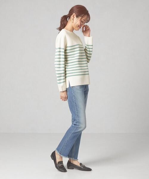 closet story（クローゼットストーリー）の「＜closet story＞ボーダー ニット プルオーバー -ウォッシャブル-（ニット/セーター・レディース・ホワイト/ブラック/ネイビー・FREE）」の17枚目の写真