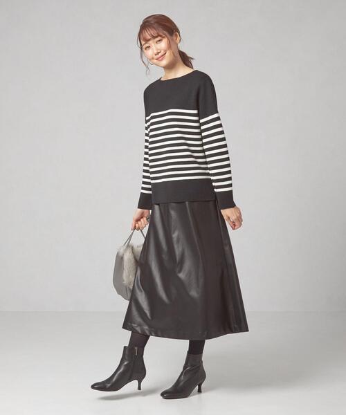 closet story（クローゼットストーリー）の「＜closet story＞ボーダー ニット プルオーバー -ウォッシャブル-（ニット/セーター・レディース・ホワイト/ブラック/ネイビー・FREE）」の16枚目の写真