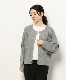 ehka sopo | 透かし編みクルーカーディガン(カーディガン/ボレロ)