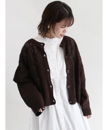 ehka sopo | 透かし編みクルーカーディガン(カーディガン/ボレロ)