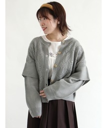 ehka sopo | 透かし編みクルーカーディガン(カーディガン/ボレロ)