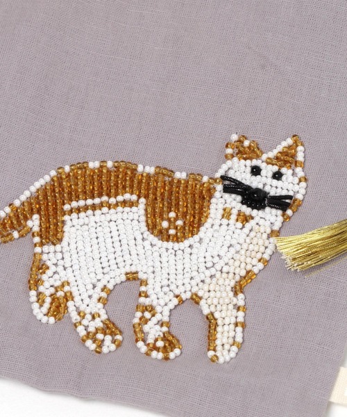 studio CLIP（スタディオクリップ）の「ビーズ刺繍巾着（ポーチ