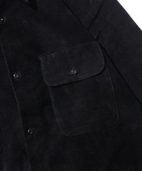 FIVE BROTHER(ファイブブラザー)の「FIVE BROTHERS/ファイブブラザーズ ベロアシャツ(シャツ/ブラウス・メンズ・ネイビー/ブラック/ブラウン・L/M)」の6枚目の写真